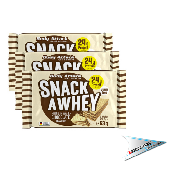 -SNACK A WHEY (Conf. 18 wafer da 63 gr - gusto Cioccolato)      